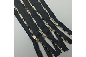 For YKK 5# Long Chain Open-End Down Jacket Zipper Light Golden Double Slider for Jackets