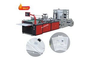 Factory Price Automatic Sealing Cutting Plastic Slider Zipper Bag Machine Polythene Ziplock Bag PE Zip Lock Bag Making Machine