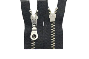 Eighteen Lengths for YKK No. 5 Brass Metal Zipper White Copper Open Black 35CM-120CM Coat Lockable Zipper for Garments