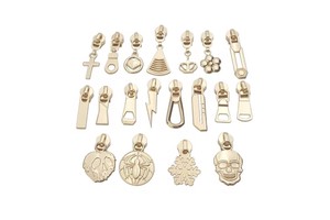 Oem Sizes Shoe Bag Garment Accessories Backpack Jacket Metal Zipper Slider Customized Embossed Logo Metal Zipper Puller