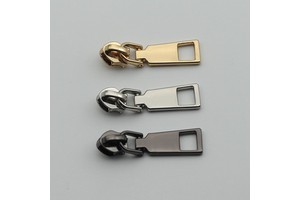 No. 5 Rectangular Metal Zipper Clip Suitable for Bagging and Leather Goods As Well As Clothing Accessories Designer logo
