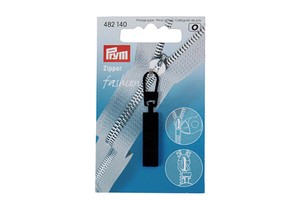 Prym 482140 Fashion Garment Metal Black Replacement Zip Fastener Puller for Clothing, Bags