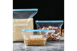 Custom Logo Clear Freezer Zipper Bag Plastic Ziplock Slider Bags for Fresh Food Packaging