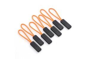 Custom Logo Charms Rubber Zippers Pulls Fancy Three-layer Colored Glossy Handle Zipper Puller Personalized Pvc Zipper Pull Rope