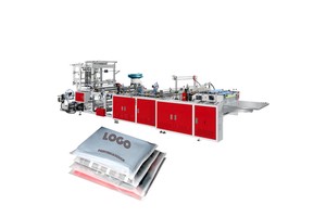 PE Plastic Garment Clothes Zipper Bag Making Machine with Auto Slider-insert Device