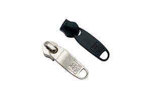 Personalized Customized Engraved Logo Nylon Zipper Stainless Steel Pulls 5 Metal Pullers Sliders for Bags Clothing