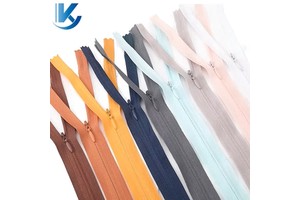 KY Hot Sale Custom Nylon Zipper 3# Multicolour High Quality Invisible Zipper for Evening Gown, Plush Toys