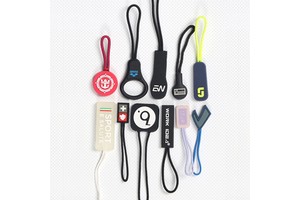 Factory Wholesale Price Fancy Rubber Unique Design Custom Logo Black Zipper Puller Transparent