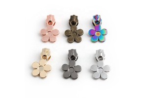 Flower Shape Zipper Pulls - Metal Zipper Puller for Nylon Zippers, DIY Bag Making, Garment Hardware Wholesale
