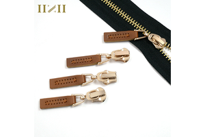 HVV High Quality #5 Metal Zipper Slider with Leather Puller