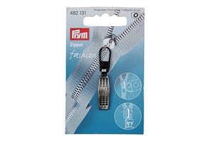 Prym Fashion 482131 Garment Metal Zipper Pull Black Matrix Zip Puller Slider for Clothing, Bags
