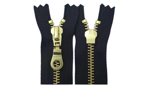 Genuine for YKK No. 5# Gold Copper Closed Metal Zipper Eco-Friendly 15cm to 70cm Dress Zipper for Garments Cashmere Black