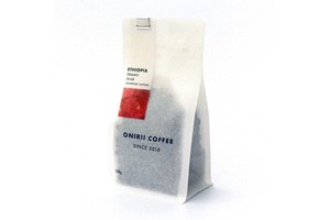 MOQ Custom Print New Material Rice Paper Coffee Bean Zipper Bag Special Tissue Paper Plastic Eight-sided air Valve Coffee Bag