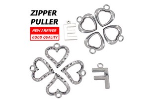 Bulk Order Custom Shape Metal Brass Zipper Puller Professional Exquisite Color Zinc Alloy Zipper Slider for Luggage Bags