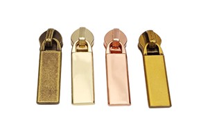 Custom logo Color Auto Lock #5 Metal Zipper Slider Puller Head Pull Parts for Garment Bags