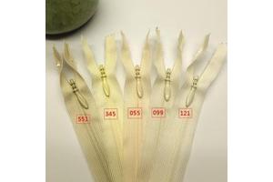 For YKK No. 2 24 Inch Genuine Spot Nylon Silk Edge Invisible Water Drop Head Zipper Open-End Zipper for Wedding Evening Dress