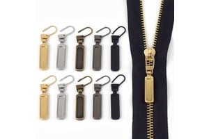 For Deepeel ZT922 8.5*48mm Colorful Zinc Alloy Zipper Pullers Hardware Bag Clothing Shoe Accessories for Garments