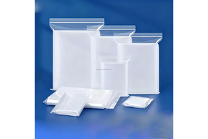 Clear Reclosable LDPE Grip Seal Slider Zipper Package Plastic Bag Single Zip Lock Packing Bags for Food Packaging