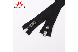 HW OEKO EU Environmental protection #3 Nylon Double-sided Guide Slider Zipper with Auto-locking Closed End Zipper 3