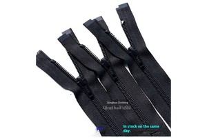 YKK5 Open Tail Nylon Zipper Single Open Zipper for Garments Plastic Material Stock Product