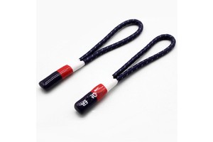 Fashion Design Custom Print Logo Double Color Silicone Dipping Cord Zipper Puller for Jacket/Clothing/Bags