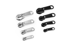 High Quality No.5 8#10# Non-Lock Zinc Alloy Slider with Long Puller Custom Size Brand Color for Nylon Garment Bag Painted Zipper