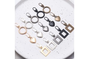 High-quality Custom Golden Zipper Slider Dismountable Sliver Handles Zipper Head