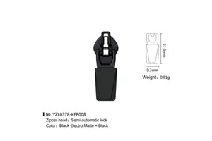 Custom Logo Zinc Alloy Zipper Slider Semi-Lock Nylon Material Supply Customers