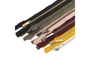 High Quality Open-end Gold Cremallera Garment Metal Zipper Fermeture Eclair 5# Y Teeth Metal Zipper For Jacket