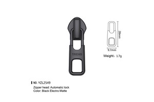 Custom Logo Zinc Alloy Zipper Slider Semi-Lock Nylon Material Supply Customers