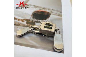 HW Zipper 8# Luggage Slider with Combination Lock Nylon Zipper Slider #8 Zipper for Suitcase