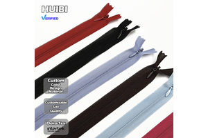 Zipper Colorful Invisible Nylon Zipper With Water Drop Puller Close-end Invisible Zipper for Women's Dresses