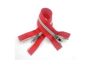 Factory OEM Zipper Wholesale #5 Silver Scoops Nylon Zippers Two Ways Open End Zipper for Garment