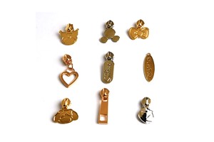 Metal Zipper Pull Logo Replacement Alloy Gold Zipper Sliders Ring Zipper Bag Accessories