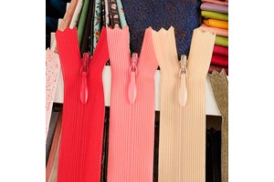 Customized 3# Close-End Invisible Resin Zipper Auto Lock Slider for Bags Garments Shoes Home Textiles - Durable Plastic Material