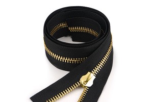 Wholesale Gold Metal Zippers Golden Teeth 8# Metal Roll Long Chain Zipper #8 Euro Teeth Metal Zippers for Clothing Handbags