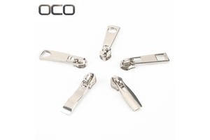 OCO Zipper Puller for Bag Custom Zinc Alloy Brand Logo Popular Free Design Customized Metal Zipper Puller Slider