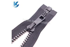 Zipper Supplier 5# 8# 10# Open End Custom Logo Size Bone Teeth Color Tape Black Plastic Resin Zipper
