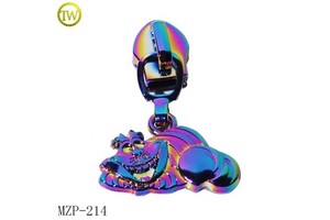 Wholesale Cute Cartoon Design Puller Accessory rainbow Plated Bags logo Zipper Pulls Slider Tags for Shoes