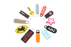 Custom PVC and Silicone Zipper Puller Soft Durable Pull Tab for Fashion Clothing Bags Backpacks Luggage Kids Apparel