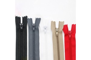 Eco-friendly Sewing Clothing Open End Zip Colorful Fabric Tape Nylon Invisible Zipper for Dressclothes
