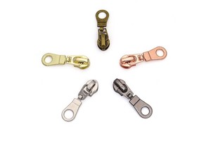 Wholesale Hardware 5# Zippere Puller Metal Pull Slider Purse Handbag logo Blanks Pull Slider Tags Design for Suitcase