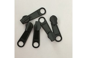 For No. 3 Long Brand Auto Lock Slider Zinc Alloy Closed-end/Open-end Metal Zipper Puller for Garments in Stock