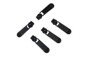 5# Black Nylon Zipper Slider for Bags Thumb Operated Durable Metal Construction