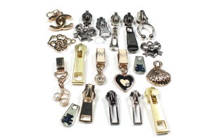 Factory Custom Fancy Metal Detachable Auto Lock #5 #3 Zinc Alloy Zip Puller Zipper Head Slider For Clothing Accessories Bags