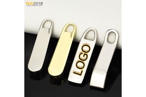 Wholesale Light Gold Metal Zip Slider Decorative Luggage Charm for Handbags Puller Zipper Slider From Manufacturer