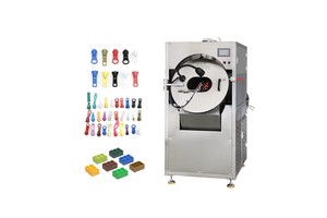 Rotary Button Zipper Slider Metal Automatic Plastic Parts Drum Barrel Spray Painting Machine Electric Driven Wood Case Packaging