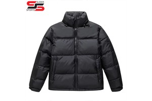 Black Puffer Jackets Bubble Puffer Coat Jacket for Men High Quality Puffer Down Jackets Cold Weather Winter Casual Knitted
