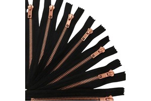 5# Pink Rose Gold Metal Zipper for Sweaters High Quality Zippers