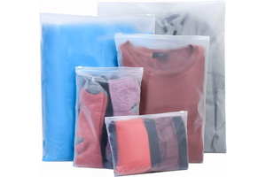 Frosted Slider Zipper Bag Resealable Plastic Zipper Packaging Bag Used for Clothing Accessories Toiletries with Ventilation Hole